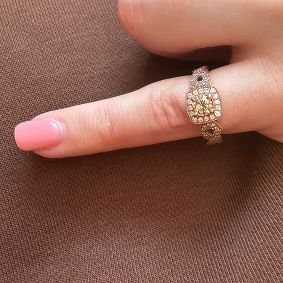 Rare Levian 14 kt. Rose Gold Round Chocolate Diamond Ring - Picture 12 of 12